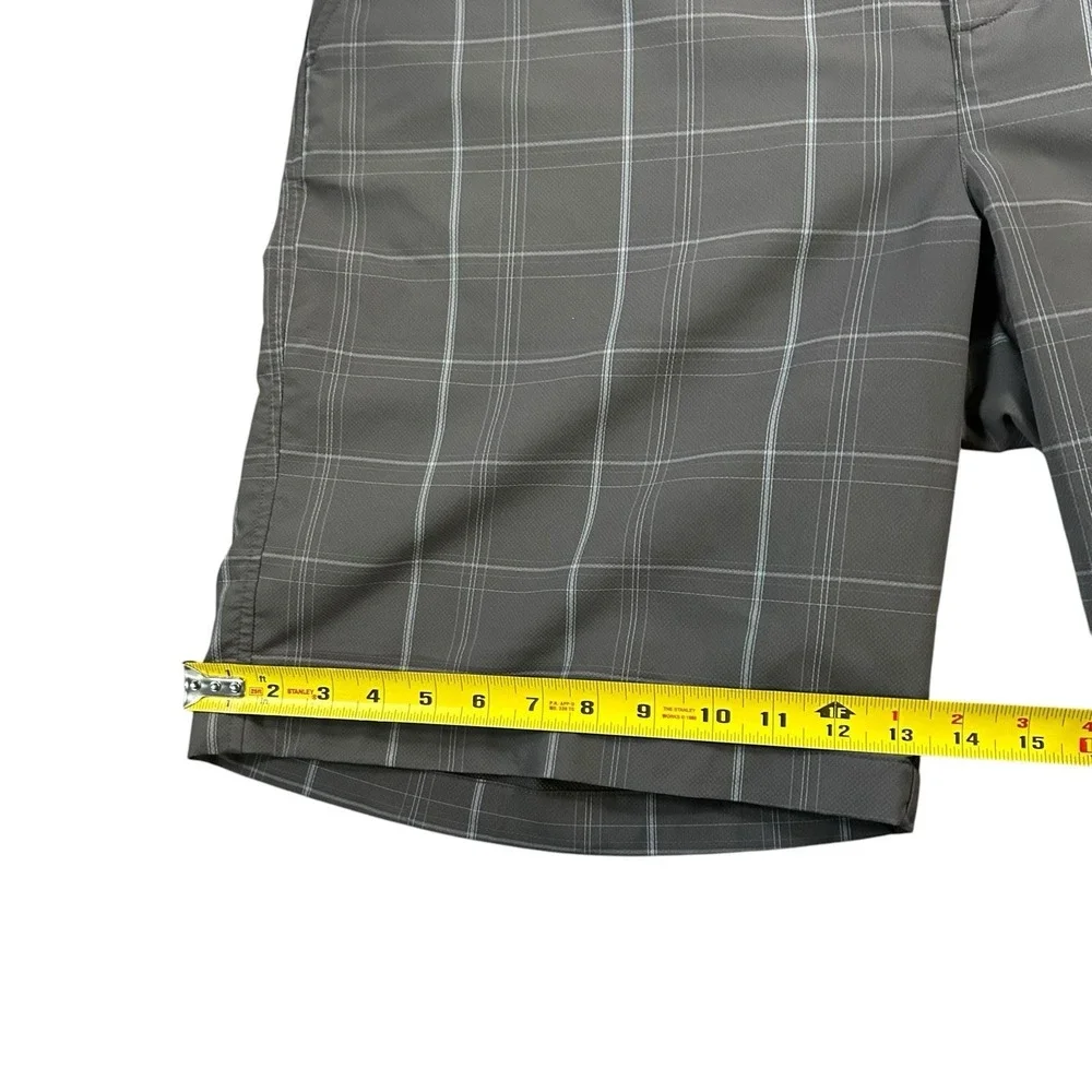Under Armour Shorts Mens 40 R Gray Golf‎ Performance Stretch Plaid
